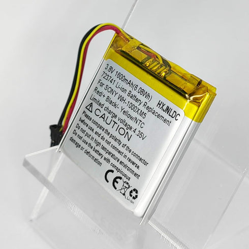 DC 3.8V 1600mAh Lithium Battery for Sony WH-1000XM5 Bluetooth Wireless Noise-Canceling Headset 723741