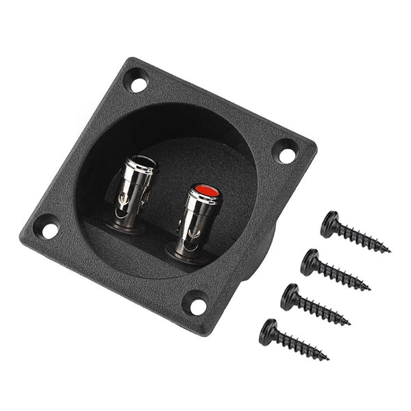 Speaker Box Terminal Cup, Double Binding Post Speaker Terminal Board, Push-in Jack Spring Loaded Connector for DIY