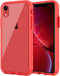 JETech Case for iPhone XR 6.1-Inch, Non-Yellowing Shockproof Bumper Cover, Anti-Scratch Clear Back (Red)