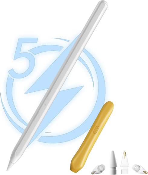 Stylus Pen for iPad, 5X Battery Life iPad Pencil, 35 Hours Lasting Time, Tilt & Palm Rejection for iPad Models