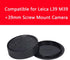 M39 Camera Body Cap & Rear Lens Cover for Leica L39 M39 Camera and 39mm Screw Mount Lens (2 Pack)