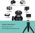 Ytvariw 360 Mini Camera Tripod with Phone Holder & GoPro Mount, Ball Head, Black, Compatible with DSLR, GoPro