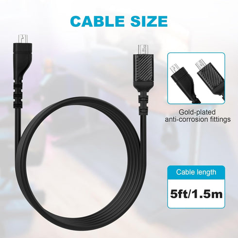 Arctis 5 Cable Compatible with SteelSeries Arctis 3, 5, 7, Pro Gaming Headset, Replacement Audio Cable Cord, 5ft