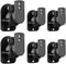 TNP Universal Satellite Speaker Wall Mount Bracket, Ceiling Mount Clamp with Adjustable Swivel and Tilt Angle - 6 Pack,