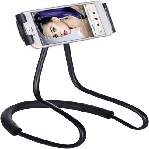 Flexible Cellphone Holder, Universal Mobile Phone Stand Hanging on Neck for Tablet PC Desktop (Pink)
