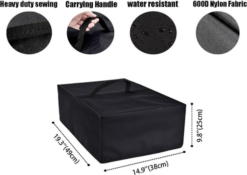 NUENSS-RO Record Player Turntable Dust Cover Compatible With Nostalgic 6-in-1/8-in-1 Bluetooth Record Player(Black)