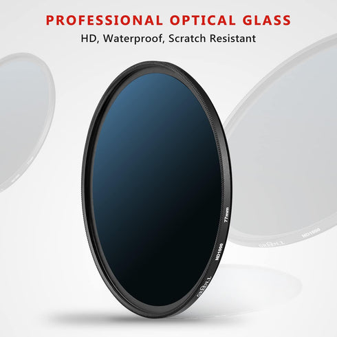 72mm ND1000 Filter, Slim 10-Stop Fixed Neutral Density ND Filter for Camera Lens