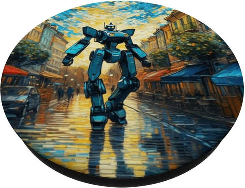 Dancing Robotic Futuristic Dystopian Anime Lover Funny Print PopSockets Standard PopGrip
