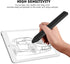 Non Metal Phone Pens, Plastic Rubber Universal Replacement Flat Capacitive Pen for iPhone, BlackBerry (Black)