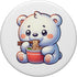 Cute Kawaii Polar Bear Eating Ramen Noodles PopSockets Standard PopGrip