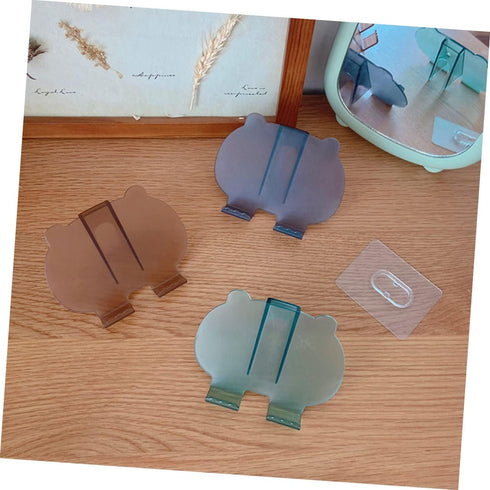 NUOBESTY 2pcs Wall Mount Phone Holder for Bedroom No Punching Adhesive Design Multi-Functional Smartphone Stand TV