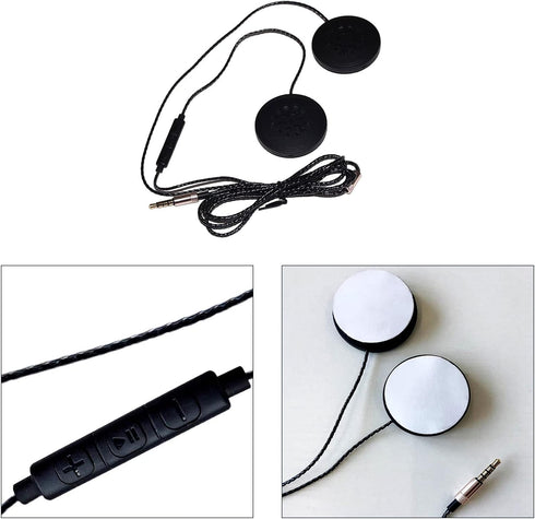 Flylin Motorcycle Helmet Headset, Universal Racing Helmet Speakers, Wired Helmet Sports Headset with 3.5mm Male