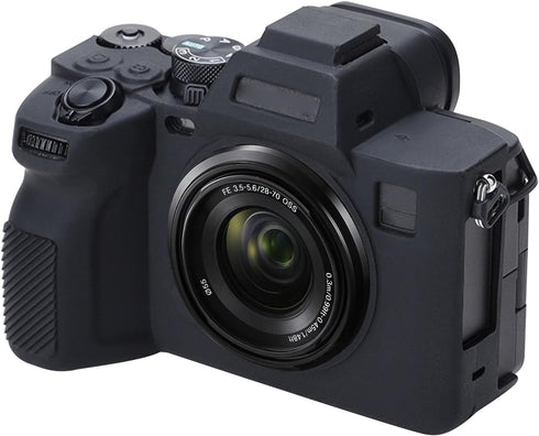 Digital Camera Case for Sony A7 IV, Anti-Scratch Soft Silicone Protective Skin Case Cover - Black