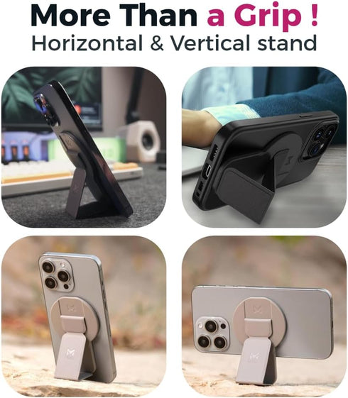 Mass Planet Grip Compatible with MagSafe-Style iPhone Devices, Made from with a Slim Foldable Holder for Secure