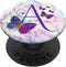 Purple Butterfly Letter A Initial Personalized Monogram PopSockets Adhesive PopGrip