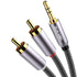 DUKABEL RCA to 3.5mm, 2-Male RCA to AUX Cable, 24k Gold-Plated & Double-Shielded (4ft/1.2m)