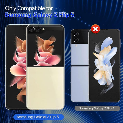[8 in 1 for Samsung Galaxy Z Flip 5 Privacy Screen Protector, 2X Inside Soft EPU Flexible Film, 2X Tempered Glass Privacy Front/Back Screen Saver, 2X Camera Protector, 2X Side Film
