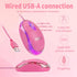 SOON GO Pink Computer Mouse with 1.5m USB Cable, Compatible with Windows, Mac, Ideal for Office, Home, Kids