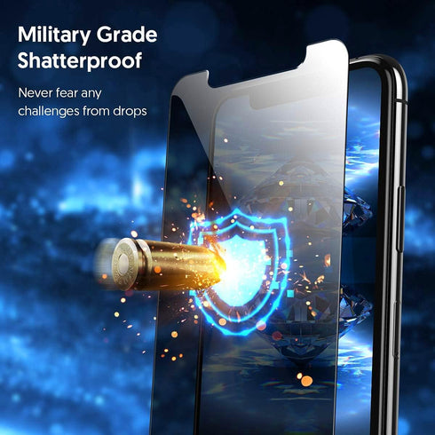 MICHETT CTREEY Anti-Scratch Tempered Glass Screen Protector for iPhone XS Max 2018 (16.5 inch, Black)