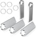 ABLAZE 8GB Flash Drive 5 Pack - Metal USB 2.0 Thumb Drives with Keychains, Sliver Pendrive