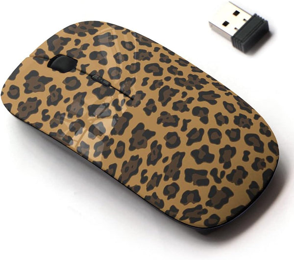 2.4G Wireless Mouse with Cute Pattern Design for Laptops and Desktops, Nano Receiver - Animal Print Graphic