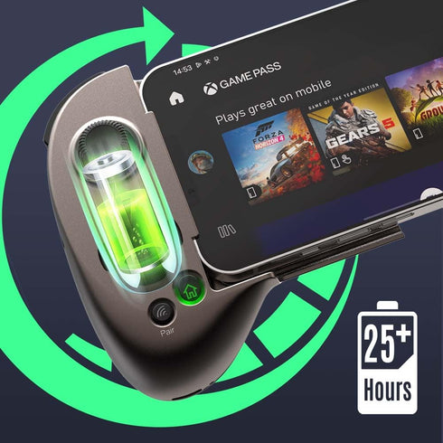 ShanWan Mobile Game Controller for iPhone, Bluetooth Wireless Gamepad with Phone Case Support, Long Battery Life