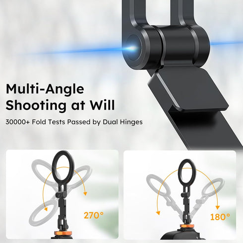 VRIG Direct MG-28 Mount,1/4" 360 iPhone17 16 15 14 13 12 VRIG Magnetic Phone Tripod Thread Cold Shoe Rotation,for Pro