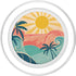 Retro Summer Vibe Designs Summer Retro Vibes | Beach Palm and Sun Design PopSockets PopGrip for MagSafe