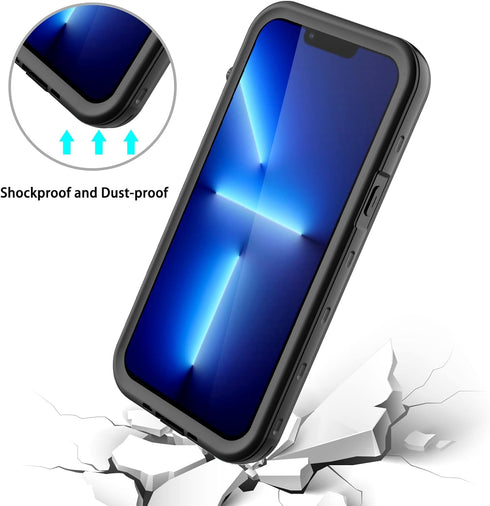 iPhone 13 Pro Max Waterproof MagSafe Compatible Case, 6.7" Shockproof Full Protection with Built-in Screen Protector,