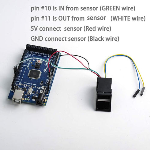 Optical Fingerprint Reader Sensor Module Door Lock Access Control Red Light for Arduino Mega2560