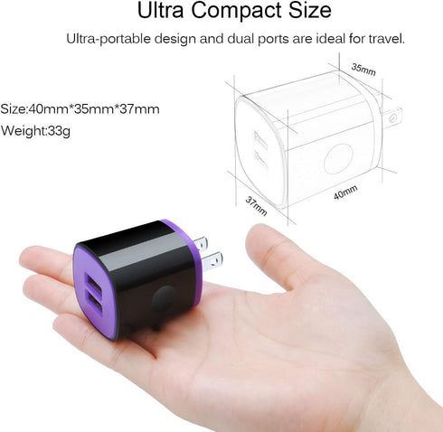 6ft Type C Charger Cable & USB Wall Adapter for Samsung Galaxy S24 S23 S22 S21 S20 FE Z Flip 5 4 Z Fold5 & more.