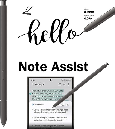 Galaxy S24 Ultra S Pen Replacement for Samsung Galaxy S24 Ultra Stylus Pen,WithoutBluetooth,4096 Levels of Pressure Sensitivity,US Version,EJ-PS928BYEGUS(Dark Gray)