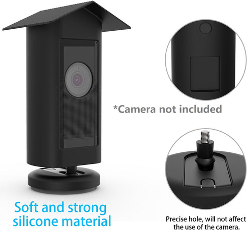 Silicone Skin for Ring Stick Up Cam Pro, Waterproof Cover Compatible with Ring Stick Up Cam Pro (Black, 1 Pack)