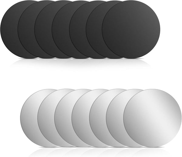 LXUEJIE 14Pcs Metal Plate for Phone Magnet, Round Plates for Magnetic Mount, Round