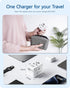 LENCENT Universal Travel Power Adapter, 30W Wall Charger with 3 USB C, 2 USB A Fast Charging, Worldwide Plug Adaptor