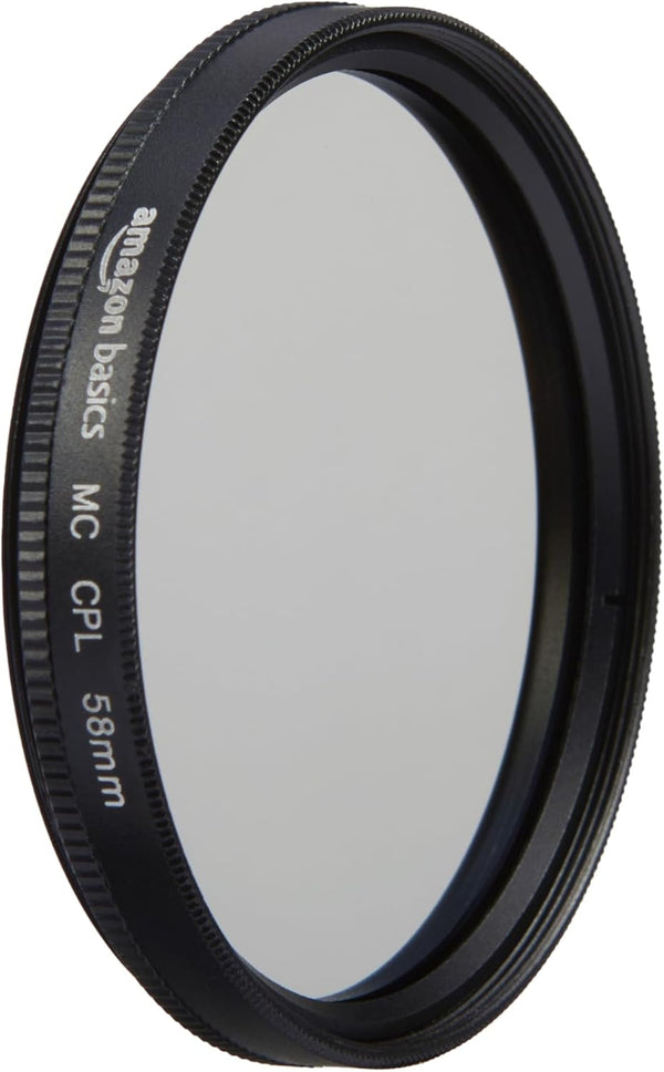 Amazon Basics Circular Polarizer Camera Lens Filter - 58 mm