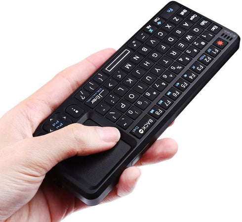 FOSA 2.4G Mini Keyboard with Touchpad, Rechargeable USB Portable Handheld Keyboard for Smartphones, Laptops
