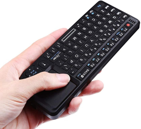 FOSA 2.4G Mini Keyboard with Touchpad, Rechargeable USB Portable Handheld Keyboard for Smartphones, Laptops