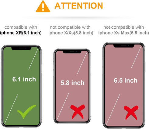 KIHUWEY iPhone XR Wallet Case - Premium Leather Credit Card Holder, Durable Shockproof Protective Cover, Kickstand, 6.1