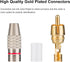 10Pack RCA Male Plug Solder, Gold Audio Video Adapter Connector for Home Theater, Amplifiers, Sound Systems