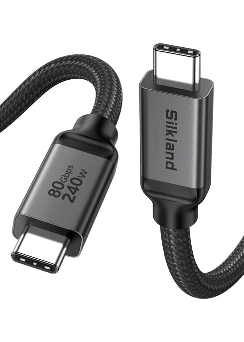 Silkland 80Gbps USB 4 for Thunderbolt 5 Cable 3.3FT/1M, up to 120Gbps
