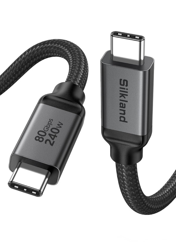 Silkland 80Gbps USB 4 for Thunderbolt 5 Cable 3.3FT/1M, up to 120Gbps