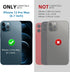 Beasyjoy Waterproof Case for iPhone 12 Pro Max, Metal Heavy Duty Defender with Built-in Screen Protector, 6.7 Inch (Red)