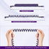 Fast Charging Purple Lightning to USB-C Cable, 2ft to 8ft Right Angle Coiled for iPhone.