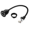 QIANRENON Cat6 RJ45 Flush Mount Network Short Cable Adapter, RJ45 8P8C Male to Female Threaded Fixed Connector,