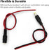 18AWG DC Power Cable, 6 Pairs DC Power Pigtail Cable Wire for CCTV Security Cameras and Lighting