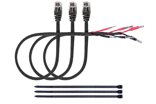 Xislet 16.5" Radar Detector Hardwire Power Cord, Mirror Wire Plug Tap for Escort Valentine One, Set of 3