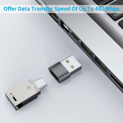 USB C Female to USB Male Adapter (8 Pack), Type C to USB A Charger Cable for iPhone 11 12 13 14 15 Pro Max