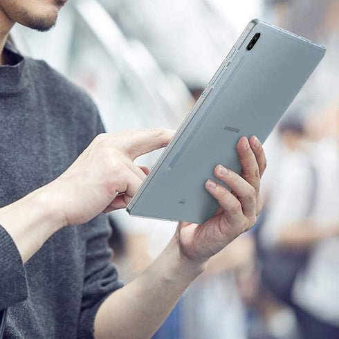 Zeking Transparent Case for Samsung Galaxy Tab S7 Plus/Tab S7 FE 5G/T975/T970, Ultra Slim Thin TPU Rubber Soft Skin