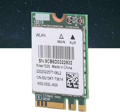 5G 867Mbps Bluetooth 4.1 Wireless Network Card, WiFi Game M.2 NGFF Adapter for Killer Wireless-AC 1535